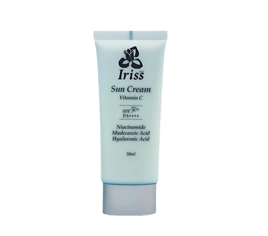 کرم ضد آفتاب بی رنگ آیریس آس با +SPF 50 مدل ویتامین سی حجم 50ml