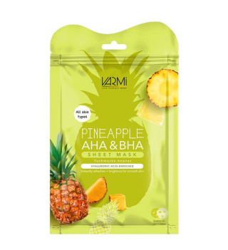 دبل شیت ماسک آبرسان مدل AHA و BHA با رایحه آناناس مناسب انواع پوست